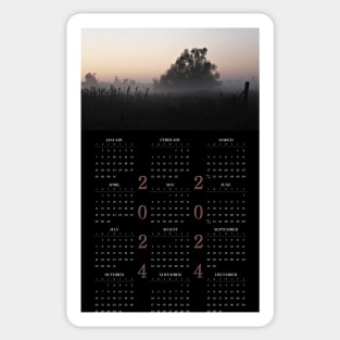 In a Twilight Mist • 2024 Year-at-a-glance Calendar Sticker